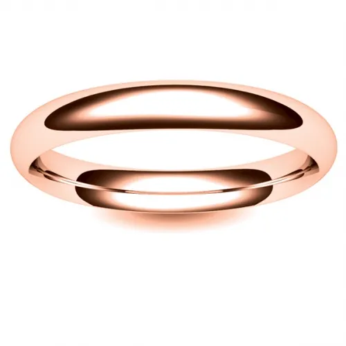 Court Light -  3mm Rose Gold Wedding Ring Ladies (TCSL3R) 
